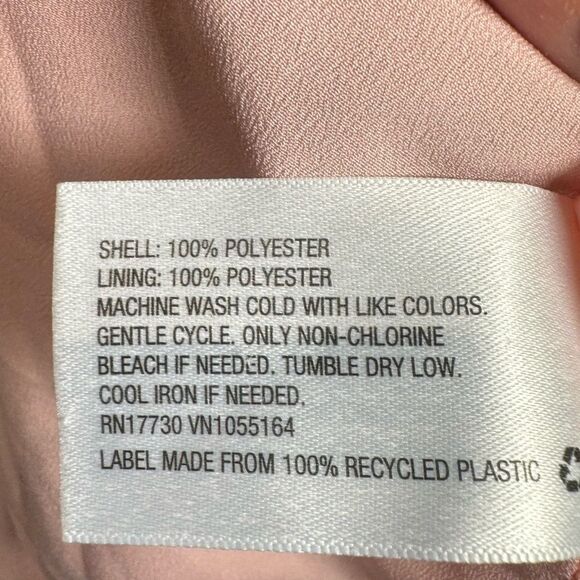 Pink and black print one shoulder ruffle chiffon dress size small - Picture 7 of 7